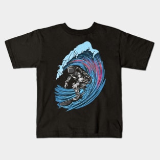 Astronaut Surfer Stylish Space Kids T-Shirt